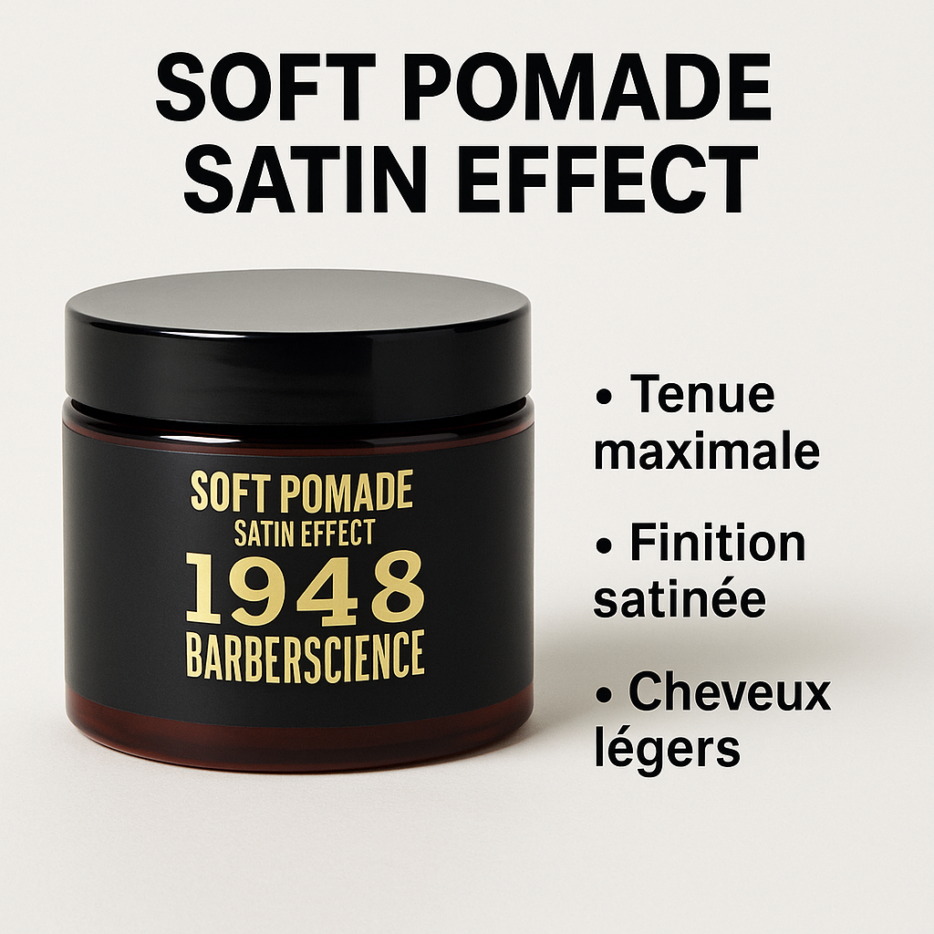 Soft Pomade Satin Effect – Pommade coiffante, tenue maximale & finition satinée